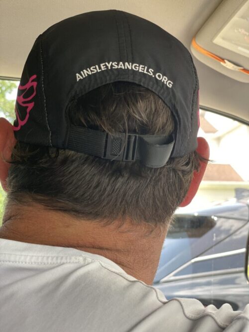 back of the Ainsley’s Angels of America cap (black)